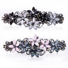 LINXUXIE Elegant Hair Clips for Women and Girls Fashion Sparkly Glitter Rhinestones Hair Barrettes Flower Hairpin Hair A
