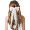Bridal Hair Bow Veil for Bachelorette Party White Hair Bow Bride to Be Bridal Shower Gift Bridesmaid Favors with Barrett