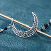 Jovono Retro Crescent Moon Head Chain Crystal Headpiece Fashion Hair Accesories for Women and Girls Bronze