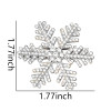 Snowflake Hair Clips Rhinestone Duckbill Hair Pins for Women Girls Silver Crystal Hair Barrettes Bridal Head Piece for B
