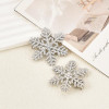 Snowflake Hair Clips Rhinestone Duckbill Hair Pins for Women Girls Silver Crystal Hair Barrettes Bridal Head Piece for B