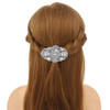 EVER FAITH 1920s Style Bride Hair Barrette Art Deco Clear Austrian Crystal SilverTone