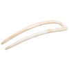 French Amie Ivory White Cream Handmade Large Cellulose Acetate Chignon Bun Holder U Hair Pin Stick Ivory white cream