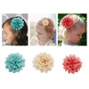 Lawie 20 Pack Silk Large Artificial Chiffon Flower Hair Clips Fabric Floral Brooch Pins Alligator Hairpins Barrettes Wed