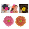 Lawie 18 Pack Fake Artificial Silk Gerbera Daisy Flower Sunflower Daisies Hair Clips Barrettes Clamp Clasps Bow With All