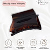 Parcelona French Slide Tortoise Shell Medium Celluloid 3 Inch Jaw Hair Claw Clip for Women and Girls with Concealed Spri