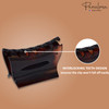 Parcelona French Slide Tortoise Shell Medium Celluloid 3 Inch Jaw Hair Claw Clip for Women and Girls with Concealed Spri