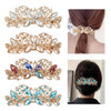 Lawie 4 Pack Luxury Butterfly Jeweled Crystal Rhinestone Glitter Sparkly Metal Hair Barrettes Snap Clips Hairpins Hairgr