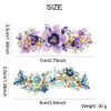 Lawie 4 Pack Fancy Delicate Floral Butterfly Leaf Jeweled Gems Rhinestone Glitter Sparkly Metal Hair Clips Snap Barrette