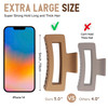 Qooocy Extra Large Claw Clips for Thick Hair and Long Hair 2 Pack XXl Jumbo Claw clips Oversized Matte Nonslip Rectangle