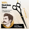 Professional Hair Cutting Scissors Krisp Shave Stainless Steel Barber Salon Quality Scissor 6 Inch Shears for Mens Beard