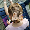 2 PCS Enchanting 5Inch Fairy Fashion Bow Hairpin Multicolor Option Sequins Hair Clip for Kids and Teenage Girls Gold
