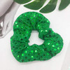 MOONBCT 4 Pack Glitter Sequins Christmas Hair Scrunchies Fabric White and Green Ponytail Holder Elastic Hair Ties Hair B