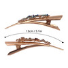 2PCS Boho Iris Dragonfly Long Duckbill Beak Alligator Crocodile Teeth Gold Tone Metal Hair Clip Clamp for Women