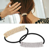 Ruihfas 2Pcs Designer Fashion Elastic Rhinestone Hairtie Ponytail Holder Headband Hair Ties Accessories for Women Girls