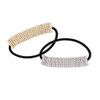 Ruihfas 2Pcs Designer Fashion Elastic Rhinestone Hairtie Ponytail Holder Headband Hair Ties Accessories for Women Girls