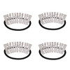 Ruihfas 4Pcs Rhinestone Glitter Scrunchies Ponytail Holder Hair Cuffs Stretchy Elastic Hair Tie Band Accessories Headban