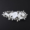 Teyglen Flower Bridal Hair Clips Crystal Bride Wedding Hair Clips Rhinestone Hair Barrettes Floral Flower Headpiece Brid