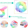 IVARYSS White Scrunchies for Tie Dye DIY Cotton Bow Scrunchies Headbands 3 Kinds of Party Activities Hair Accessories fo