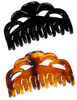 ACCGLORY Medium Hair Claw Clips for Women Fine Hair Plastic Claw Clamps Clips in Set ArcBlackBrownish RedM