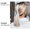 Chamvino 1PCS Dreadlocks pearl Tassel Ponytail MultiStrand Hair Chain Prom Party Concave styling hair accessories hair e