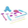 Sunny Day 8215 Sunny Da Hair Style File Accessory Tote Set 14 Piece PinkBlue