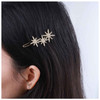 Andelaisi Vintage Crystal Star Hair Clip Gold Crystal Wedding Hair Barrettes Vintage Cz Star Hairpin Barrette Sparkly Cz