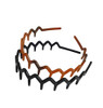 DMtse Set Of 4 X Zig Zag Sharks Tooth Hair Plastic 4 Color Styles Decor Wide Hairstyle Headband Hair Comb Hoop For Men W