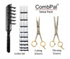 CombPal Scissor Clipper Over Comb Hair Cutting Tool Barber Hair Cutting kit DIY Home Hair Cutting Guide Comb Set Jumbo V