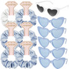 Loanzeg Satin Bridesmaid Scrunchies Bachelorette Hair Ties Set of 6 sunglasses Bridal Shower No Damage Hairties ideas Gi