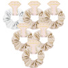 Loanzeg Satin Bridesmaid Scrunchies Bachelorette Hair Ties Set of 6 Bridal Shower No Damage Hairties ideas Gift for Wedd