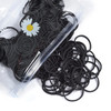 Youxuan Small Hair Elastics for Girls Soft and Comfy Rubber Bands 100 PCS Hair Ties Black