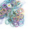 Youxuan Small Hair Elastics for Girls Soft and Comfy Rubber Bands 100 PCS Hair Ties Multi Color