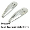 Alef Judaica Antirust Metal Snap Hair Clips for Women Non Slip Metal Barrettes for Girls Reusable Classic Snap Barrettes