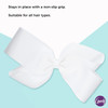 Goody Kids Large Bow Barette White Stay Tight Closure Help Keep Hairs In Place Hair Accessories