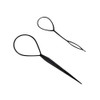 Plastic Magic Pull Hair Pin Clip Hair Braid Ponytail Maker Hair Accessories Diy Hair Styling Pony Tail Tool Black 2 pcs