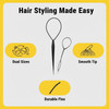 Plastic Magic Pull Hair Pin Clip Hair Braid Ponytail Maker Hair Accessories Diy Hair Styling Pony Tail Tool Black 2 pcs