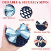 kilofly 4pc Womens TwoWay Snood Net Bow Barrette Hair Clip Bun Cover Set