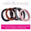 Anezus 50 Pcs Thick Black Hair Ties Large Hair Elastics Bulk Hair Ties Stretch Hair Bands Ponytail Holders for Thick Hea
