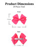 Boutique Hair Bows Grosgrain Ribbon Alligator Clip Hairbows for Girls and Women Assorted 20 PC Set by Mandala Crafts 4 I