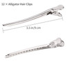 Alligator Hair Clips Metal Duck Bill Hair Clips for Styling with Holes 35 inch Professional Sectioning Clips for Salon a