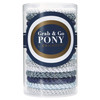 L Erickson Grab Go Ponytail Holders Atlantic Set of Fifteen Exceptionally Secure with Gentle Hold