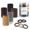 50PCS Brown Hair TiesCotton Seamles Black Hair Band for WomenNo Damage Elastics Hair ties for GirlsSoft and Stretchy Pon