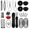 OBSCYON 27Pcs Hair Styling Set Hair Design Styling Tools DIY Hair Accessories Hair Modelling Tool Kit Magic Fast Spiral