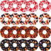 20 Pieces Halloween Hair Scrunchies Elastic Satin Hair Ties Ponytail Holders with Pumpkin Witch Ghost Prints Hair Bands