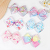 24PCS 45Inch Bows for Girls Boutique Grosgrain Ribbon Rainbow Hair Bow Alligator Hair Clips Pigtail Bows Unicorn Hair Cl