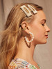 KCHIES Pearl Hair Clips Gold Snap Hairpins Alligator Barrettes Women Girls Wedding Headpiece Her Valentines Outfit Decor
