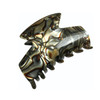 French Amie Chic Onyx Silver Grey Handmade Celluloid Large 3 Inch Jaw Hair Claw Clip Clamp Clutcher
