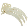 French Amie Handmade Ivory Side Slide Salon Hinge Alligator Jaw Claw Hair Clip Clamp Clasp Clutcher