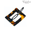 French Amie Squared Tokyo Small Handmade Celluloid Acetate Metal Free Side Slide Hair Clip Barrette for Women